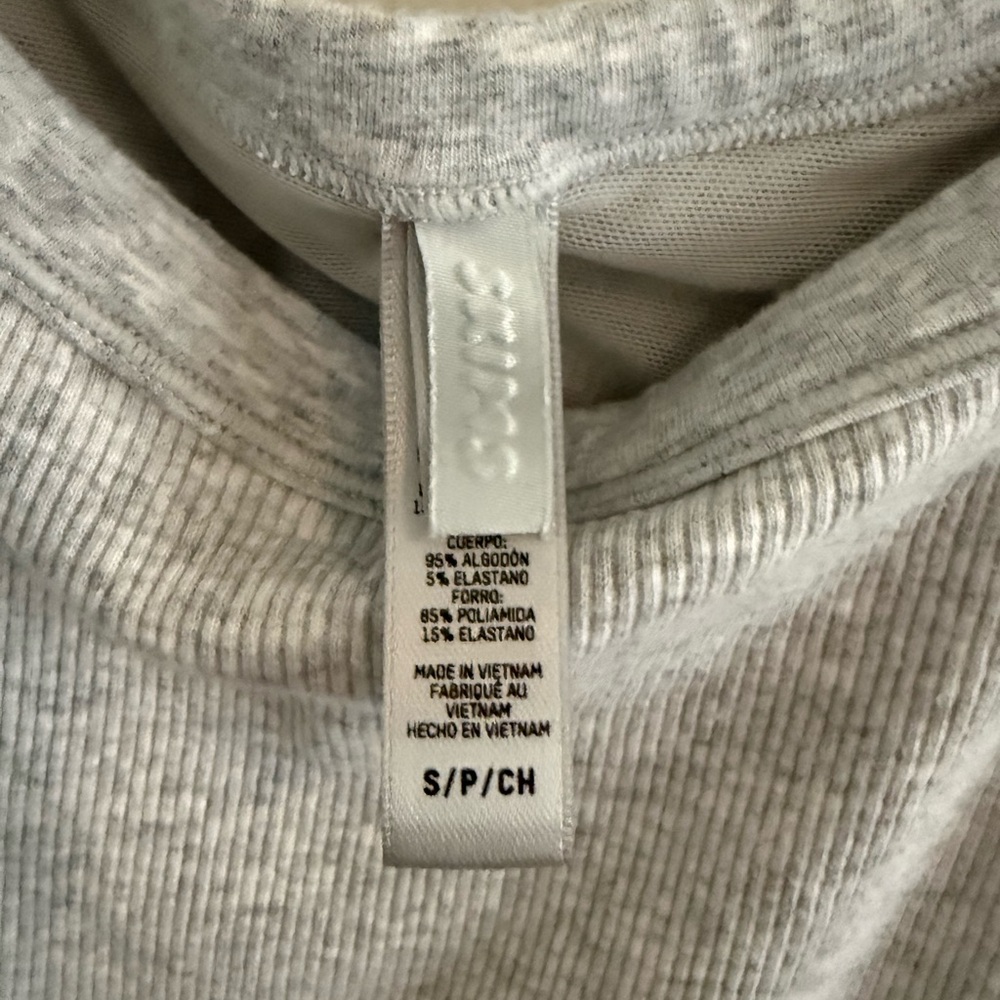 SKIMS Skims Cotton Ribbed Onesie- Light Gray - Picture 4 of 6